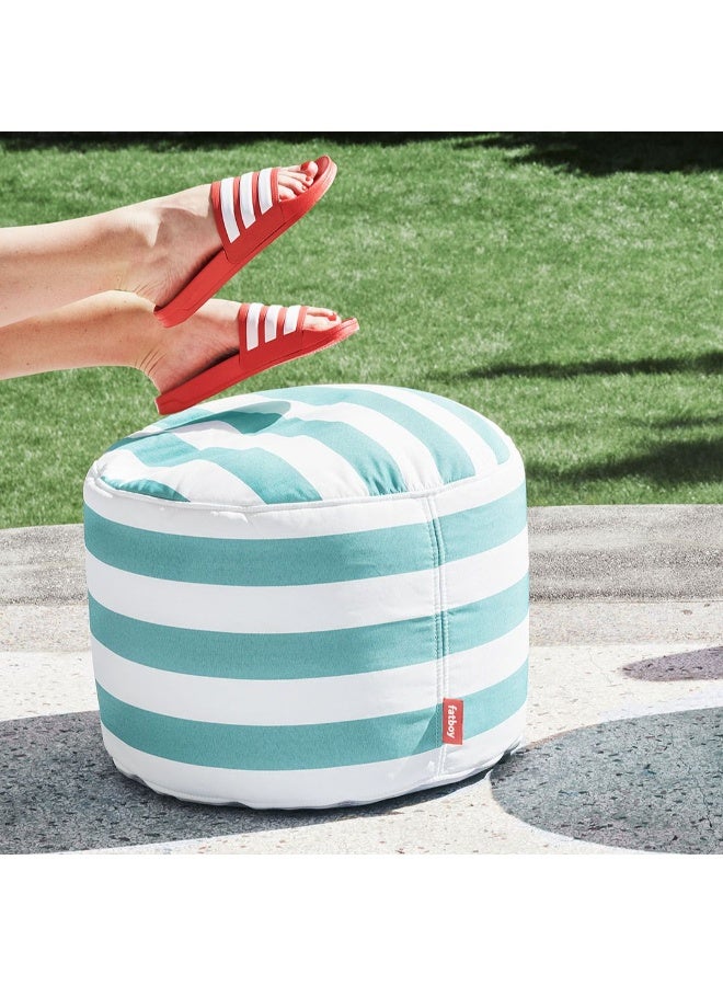 Fatboy Point Outdoor Pouf (Small) | Water and dirt-repellent | Stain-resistant | Designed for indoor and outdoor use | Special filling to guarantee extra comfort | 50×35 cm - Stripe Azur - Image 2